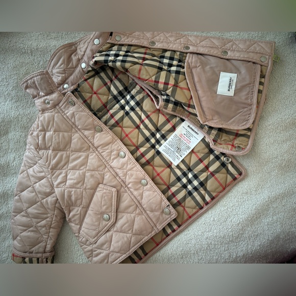 Blush 12month Burberry jacket - Picture 2 of 4